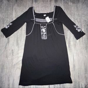 NWTs J. Crew Embroidered Black & White Cotton Dress Size Medium